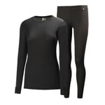 Helly hansen superundertøy hh comfort light dame svart s