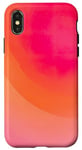 Coque pour iPhone X/XS Rose et orange dégradé mignon aura esthétique