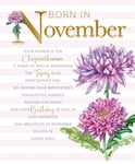 Born In November Birthday Card Female - Foil - Premium Quality - Cherry Orchard