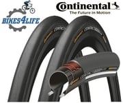 2 Continental Contact Speed 700 x 42c Wired Bike Tyres & Presta Tubes ALL BLACK