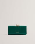 Ted Baker Women's ROSYELA-Large Leather Bobble Purse Bi-Fold Wallet, DK-Green, O/S