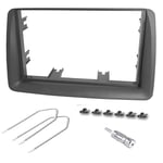 Sound-way - Double DIN Car Radio Frame Installation Kit, 2 DIN Front Panel Frame Stereo compatible with Fiat Panda (169) 2003-2012