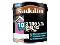 Sadolin Superdec Opaque Wood Protection Super White Satin 2.5 litre SAD5028826