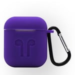 Etui souple en gel TPU pour boitier Apple Airpods coloris violet