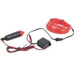 Voiture led Bande Lumineuse, 3 mètres universels éclairage intérieur de Voiture Auto led Bande Allume-Cigare Conduit Fil Tube néon lumière(Rouge)