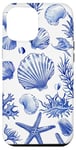 iPhone 12 Pro Max Blue Seashell Coastal Summer, Starfish, Women Case