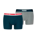 Puma Kalsonger 2P Everyday Placed Logo Boxer Flerfärgad bomull Medium Herr