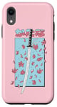 Coque pour iPhone XR Katana Samurai Rose Fleur de Cerisier Sakura Japon Pastel Anime