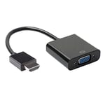 Premium Cord Convertisseur HDMI VGA avec Prise Jack stéréo 3,5 mm - Noir