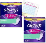 Always Dailies Normal Fresh & Protect Panty Liners 3 x 54, Breathable, Flexible