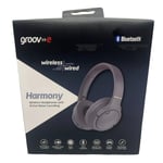 Groov-e Harmony Wireless Bluetooth Headphones with Active Noise Cancelling-Grey