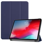 Etui nouvel Apple iPad Air 10,5 2019 Wifi - 4G/LTE Smartcover pliable bleu navy avec stand - Housse coque de protection New iPad Air 3 2019 10.5 pouces - Accessoires tablette pochette XEPTIO : Exceptional Smart case !