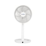 Devola Ultra Quiet 28W 12 Speed 16-inch DC Pedestal Fan - White - DV16DCPF