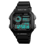 SKMEI 1373 Countdown Kompass Vattentät LED Digital Watch Sports Style Herr Handled