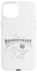 Coque pour iPhone 15 Plus Southern Moms Cadeau de basket-ball fantaisie pour femme Gris et blanc