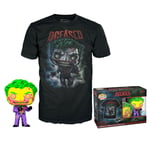 Funko Pop! & Tee (Adult): Comic Cover DC - The Joker (Blacklight) (Special Edition) Vinyl Figure & T-Shirt (XL)