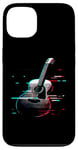 Coque pour iPhone 13 Glitch Guitare acoustique – Amateur de musique de guitare vintage