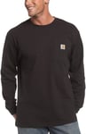 Carhartt Men's Loose Fit Heavyweight Long-Sleeve Pocket T-Shirt, Black, XXL