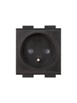 Crestron Electronics Crestron FT2A-PWR-FR series FT2A-PWR-FR-1-BASIC - power socket mechanism - France/Belgium - 1 power socket - black