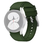 Samsung Galaxy Watch4 Classic 42/46mm / Watch4 40mm/44mm - Silikon 20mm - Militärgrön