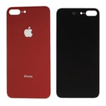 VITRE ARRIERE COMPATIBLE AVEC ADHESIF POUR APPLE IPHONE 8 PLUS ROUGE