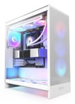 NZXT H7 Flow 2024 RGB Mid Tower (hvit) 1x F360 RGB fan  E-ATX (Up to 27.7mm)  ATX  Micro-ATX  Mini-ITX