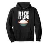 Cute Rice Design For Men Women White Food Cooker Rice Lover Pullover Hoodie