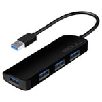 4-Port USB 3.0 Ultra Slim Data Hub for Macbook, Mac Pro/mini, iMac, Surface Pro, XPS, Notebook PC, USB Flash Drives, Mobile HDD, PS4, PS5 and More
