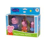 Peppa Pig Lot de 3 Figurines de Bain Peppa Pig Jouets d'eau et de Bain avec George, Grand-père et Peppa (DeQube 919D00047)