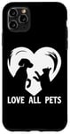 Coque pour iPhone 11 Pro Max T-shirt Love All Pets Animals Are Friends Too pour homme et femme