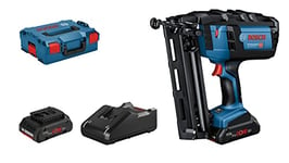 Bosch Professional 18V System cloueur sans-fil GNH 18V-64 M (de clous maxi 1.6 mm, longueur de clous 64 mm, 2 batteries ProCORE18V 4.0Ah, chargeur GAL 18V-40, dans L-BOXX 136)