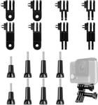 8pcs Bras pivotant réglable à 3voies gopro Bras pivotant Extension Adaptateur de trépied goproavec 8 vis à Serrage pour caméra GoPro caméra de Sport, Noir