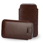 KP TECHNOLOGY Nokia 5.4 Pull Tab PU Leather Pull Tab Pouch For Nokia 5.4 (BROWN)