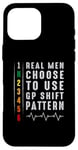 iPhone 16 Pro Max Real Men Use RACE Shift Pattern Tee - Motorcycle Gear Shift Case