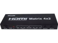 Premiumcord Premiumcord Hdmi Matrix Switch 4:2-Kabel Med Ljud, 4Kx2k-Upplösning