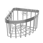 1X(Stainless Steel Corner Kitchen Sink Organizer Corner Storage Basket of5963