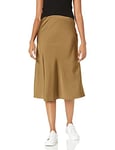 The Drop Women's Maya Silky Slip Skirt, Dark Olive, XXL, Plus Size