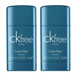 2-pack Calvin Klein CK Free Deo Stick 75ml, 150ml