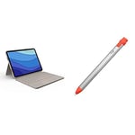 Logitech Combo Touch - étui Clavier pour iPad Pro 11 Pouces (1re gén - 2018 | 2e gén - 2020 | 3e gén - 2021) Crayon pour Tous Les iPad (Versions 2018 et ultérieures) - FRA AZERTY