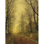 Wee Blue Coo John Atkinson Grimshaw Paintings Autumns Golden Glow Painting Wall Art Print Mur Décor 30 x 41 cm