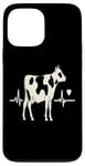 Coque pour iPhone 13 Pro Max Vache Heartbeat Animal Lover Farm