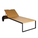 Röshults - Garden Lounger, Anthracite/Golden Brown, Stainless Steel, Teak - Anthracite/Golden Brown - Solstolar och solsängar - Trä