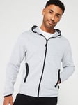 Jack & Jones Jack &amp; Jones Tech Zip Hoodie - Light Grey Melange, Light Grey Melange, Size 2Xl, Men