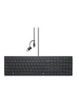 Dell Wired Collaboration Keyboard KB525C - keyboard - AZERTY - French - black Input Device - Tastatur - Fransk - Svart