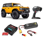 Traxxas 92076-4 TRX-4 2021 Ford Bronco 1/10 Robot Tqi + 3S Jeu Orange