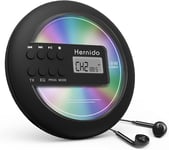 Rechargeable CD Player with FM Transmitter, Headphones for Car & Personal Use