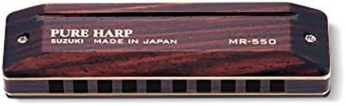 10 Hole Harmonica PURE HARP MR-550 B SUZUKI w/Tracking# New from Japan