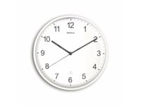 Maul 9054602, Vägg, Radio-Controlled Clock, Rund, Vit, Plast, Glas