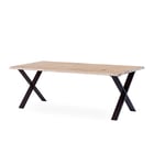 Torkelson Exxet matbord Vitoljad ek/svart 210 x 95 cm