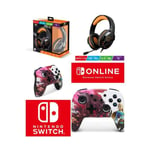 Pack Manette SWITCH Nintendo ZELDA BLOOD MOON Officielle + Casque Gamer PRO H3 Orange SPIRIT OF GAMER SWITCH